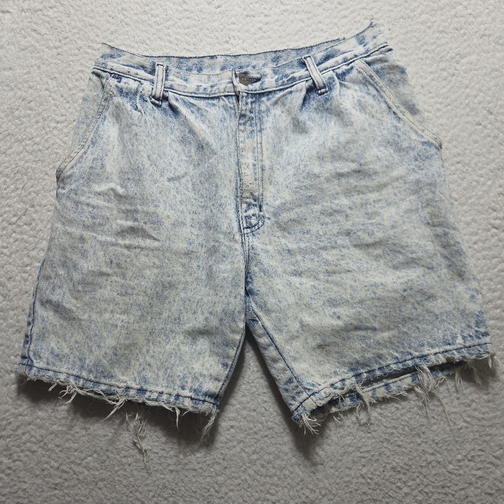 VTG 80s Bristol Blues‎ Mom Jean Shorts Acid Stonewash High Rise Size 28 Wiskerd